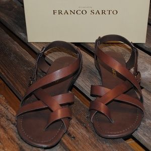 FRANCO SARTO Griffen Teak flat sandal